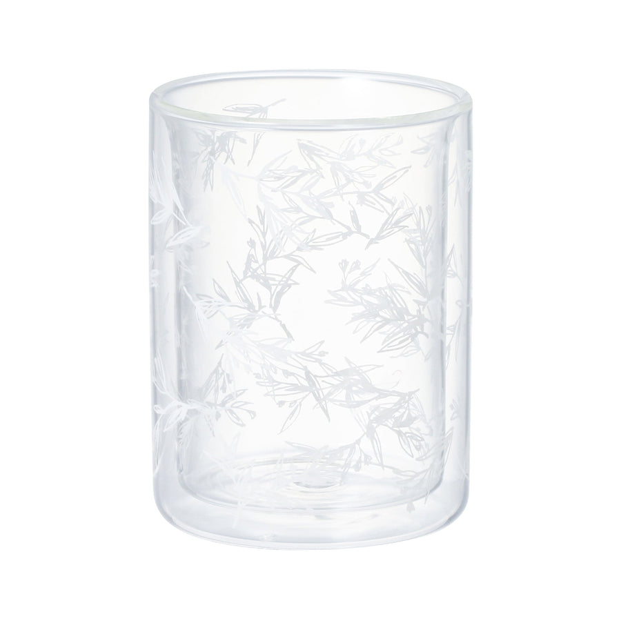 Flower &amp; Leaf Double Wall Glass (Set of 2)