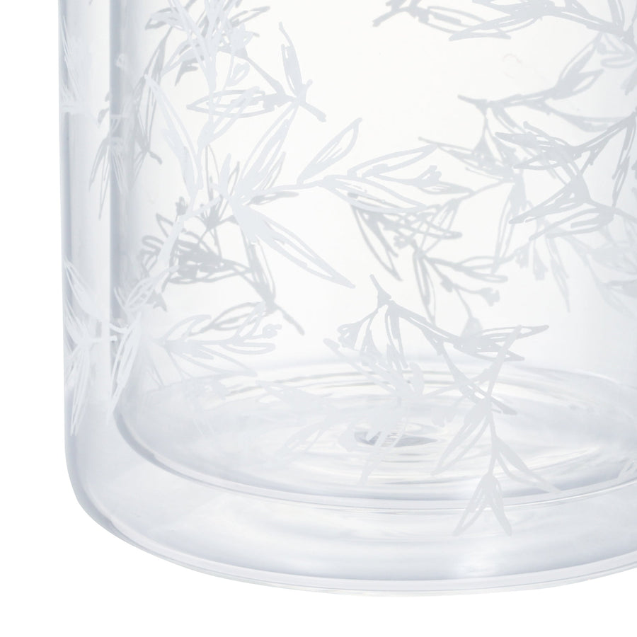 Flower &amp; Leaf Double Wall Glass (Set of 2)