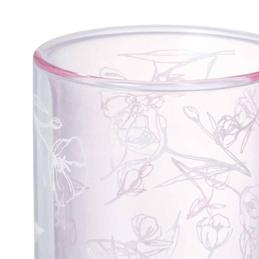 Flower &amp; Leaf Double Wall Glass (Set of 2)