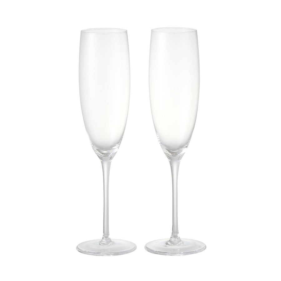 Clear champagne glasses (set of 2)