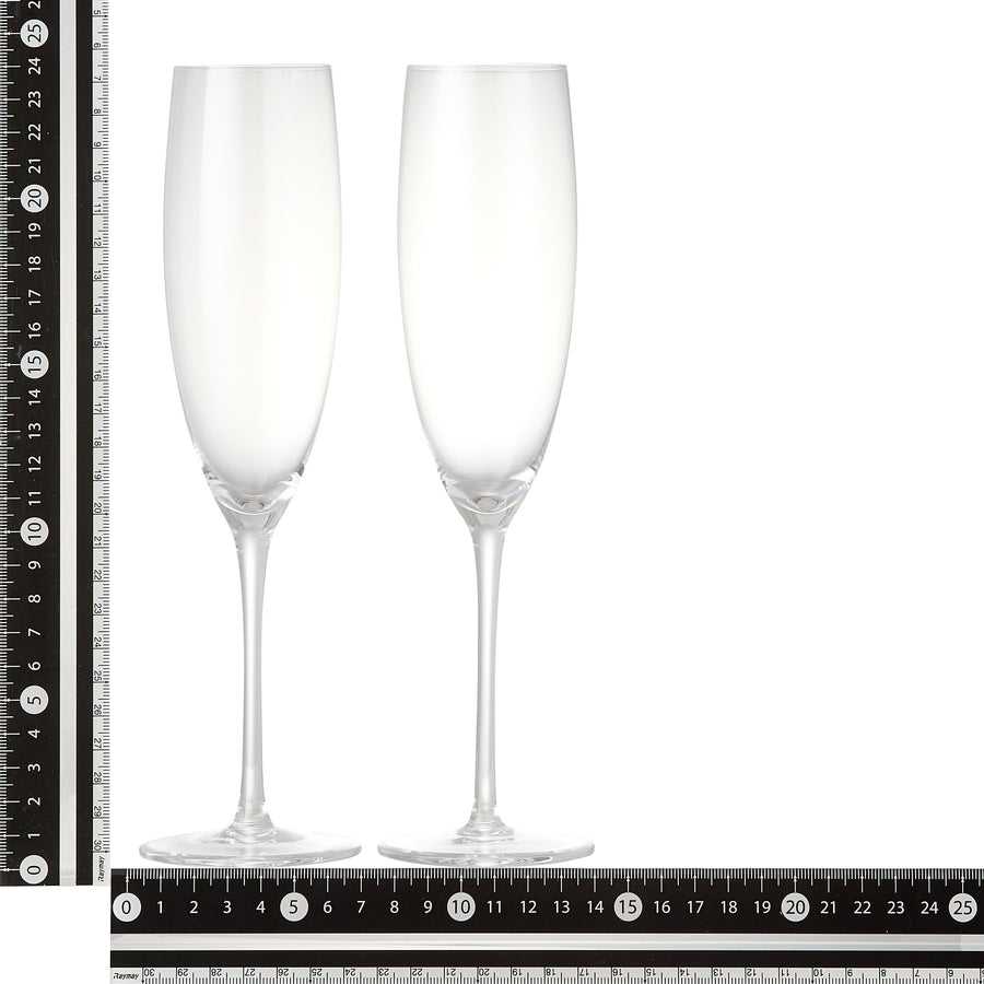 Clear champagne glasses (set of 2)