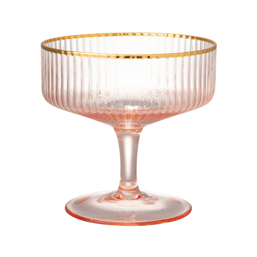 Straight Line Dessert Glass Pink