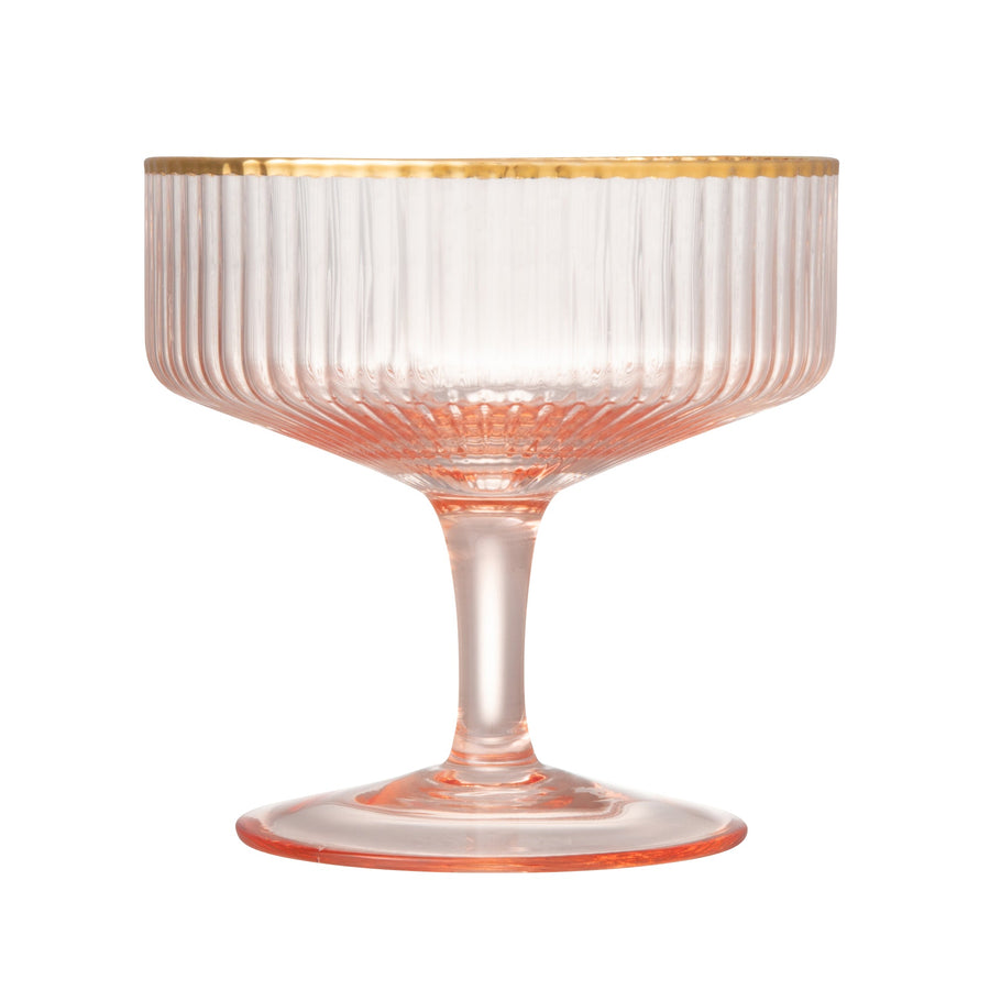 Straight Line Dessert Glass Pink