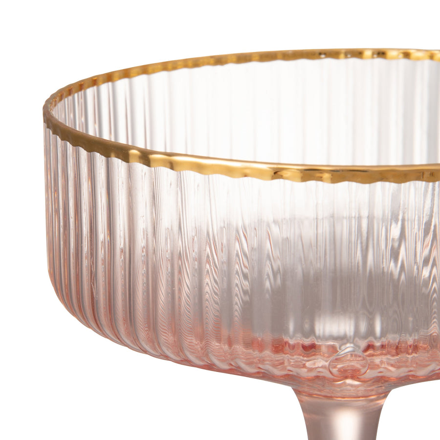 Straight Line Dessert Glass Pink