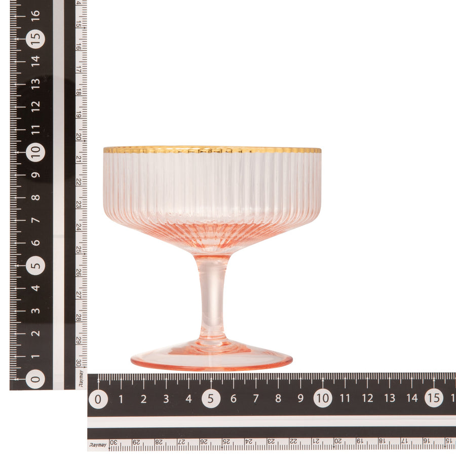 Straight Line Dessert Glass Pink