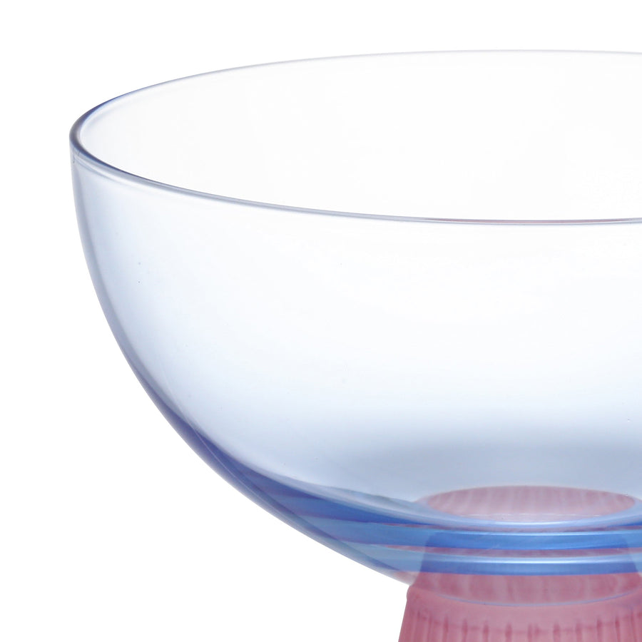 Bicolor Dessert Glass Blue x Pink