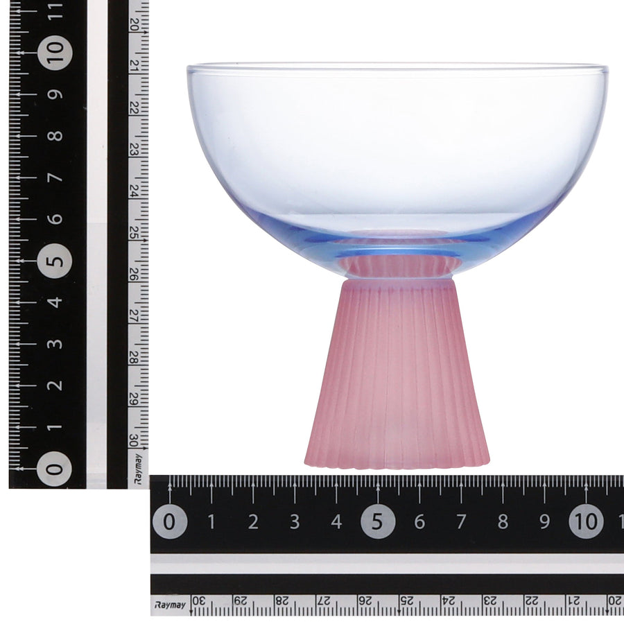 Bicolor Dessert Glass Blue x Pink