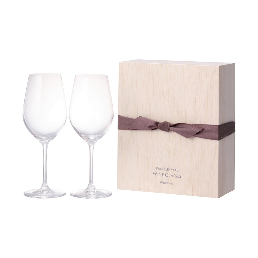 Pair Gift Crystal Wine Glasses