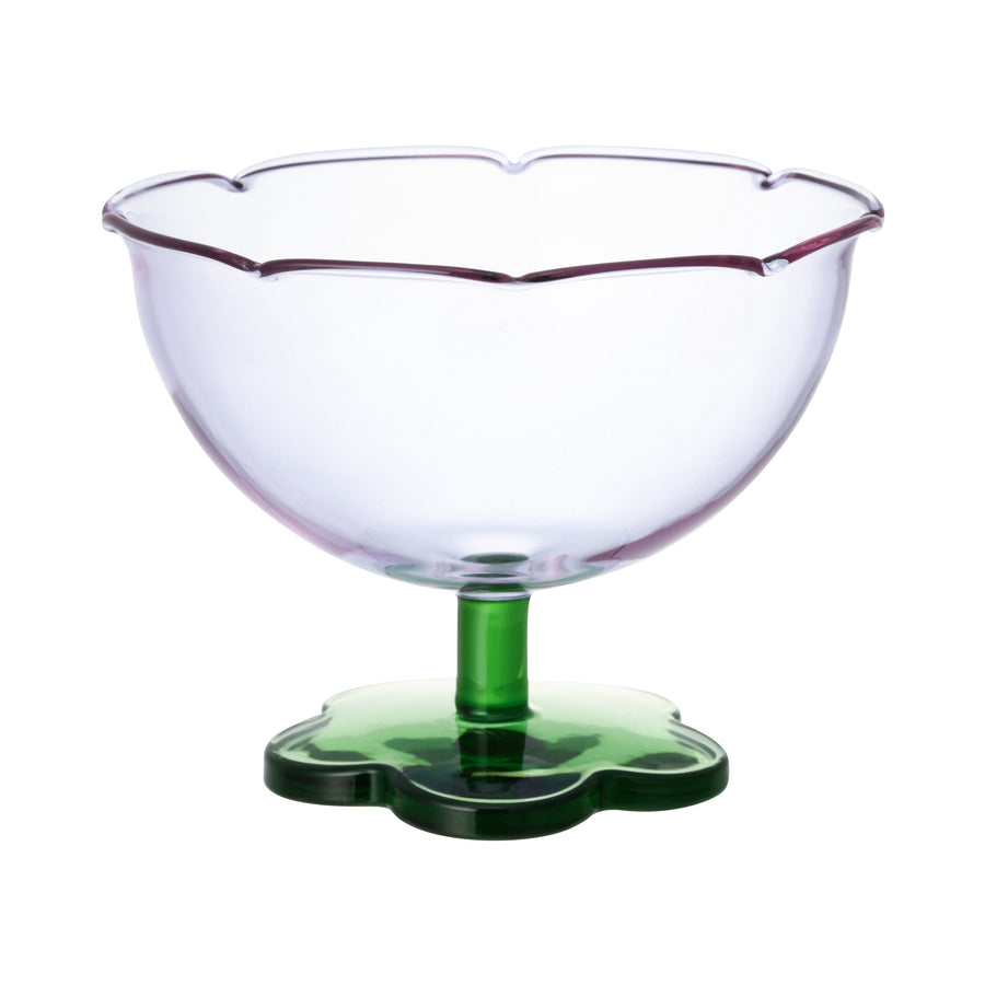 フラワーデザートグラス パープル