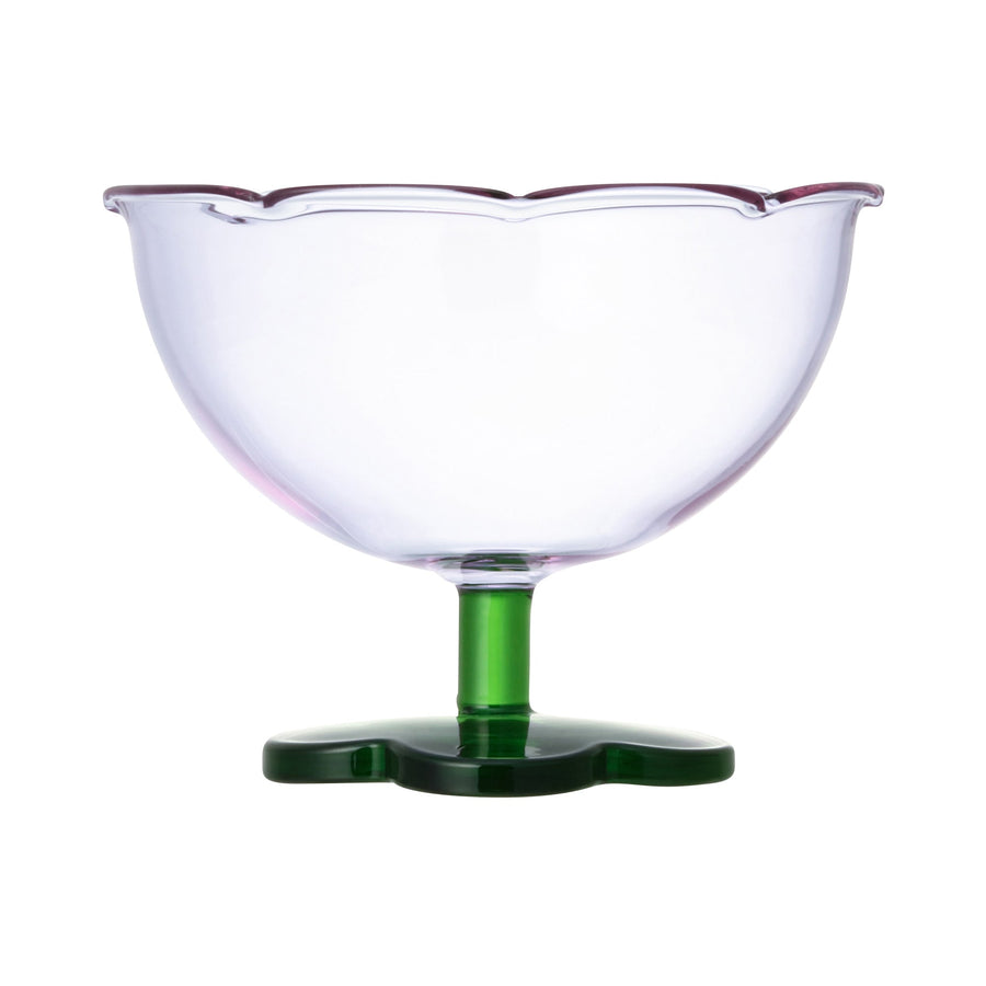 フラワーデザートグラス パープル