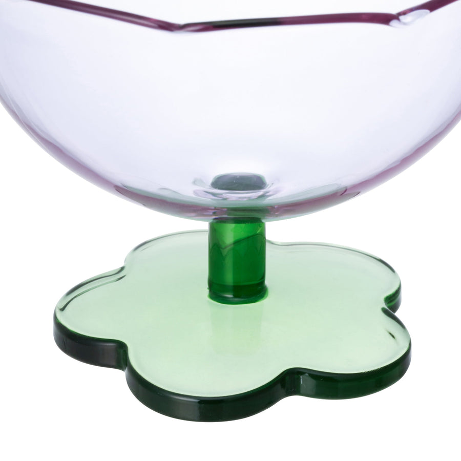 フラワーデザートグラス パープル