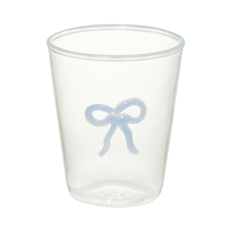 リボン ガラスタンブラー ブルー