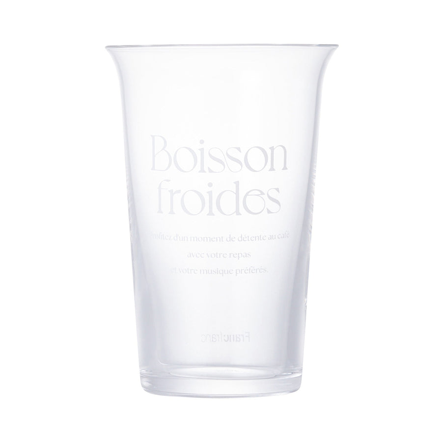 タイポ ストロー付きガラスタンブラー ホワイト