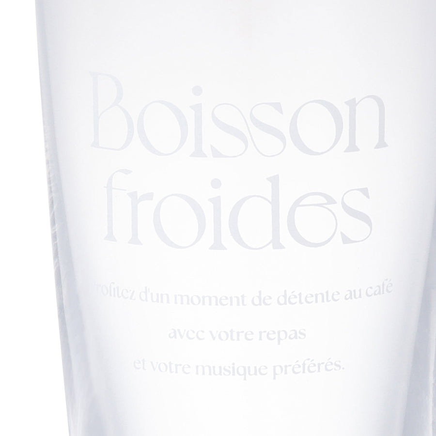 タイポ ストロー付きガラスタンブラー ホワイト