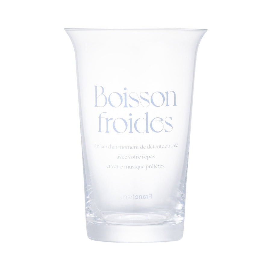 タイポ ストロー付きガラスタンブラー ブルー