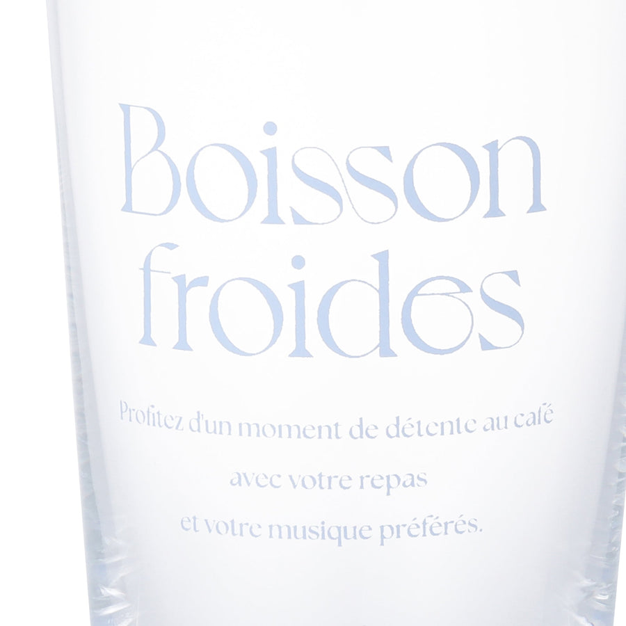 タイポ ストロー付きガラスタンブラー ブルー