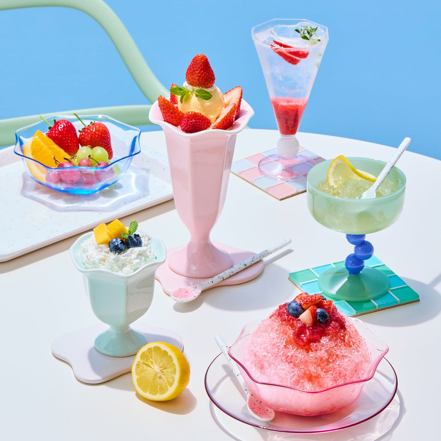 バイカラー サークル ステムグラス ホワイト×ピンク