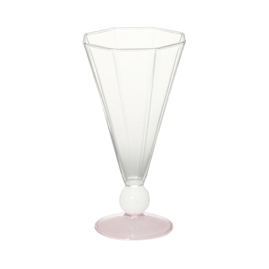 バイカラー サークル ステムグラス ホワイト×ピンク