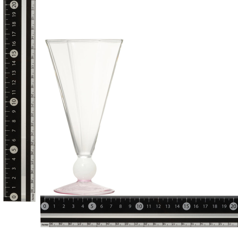 バイカラー サークル ステムグラス ホワイト×ピンク