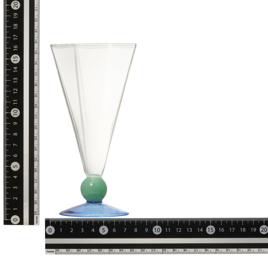 バイカラー サークル ステムグラス グリーン×ブルー