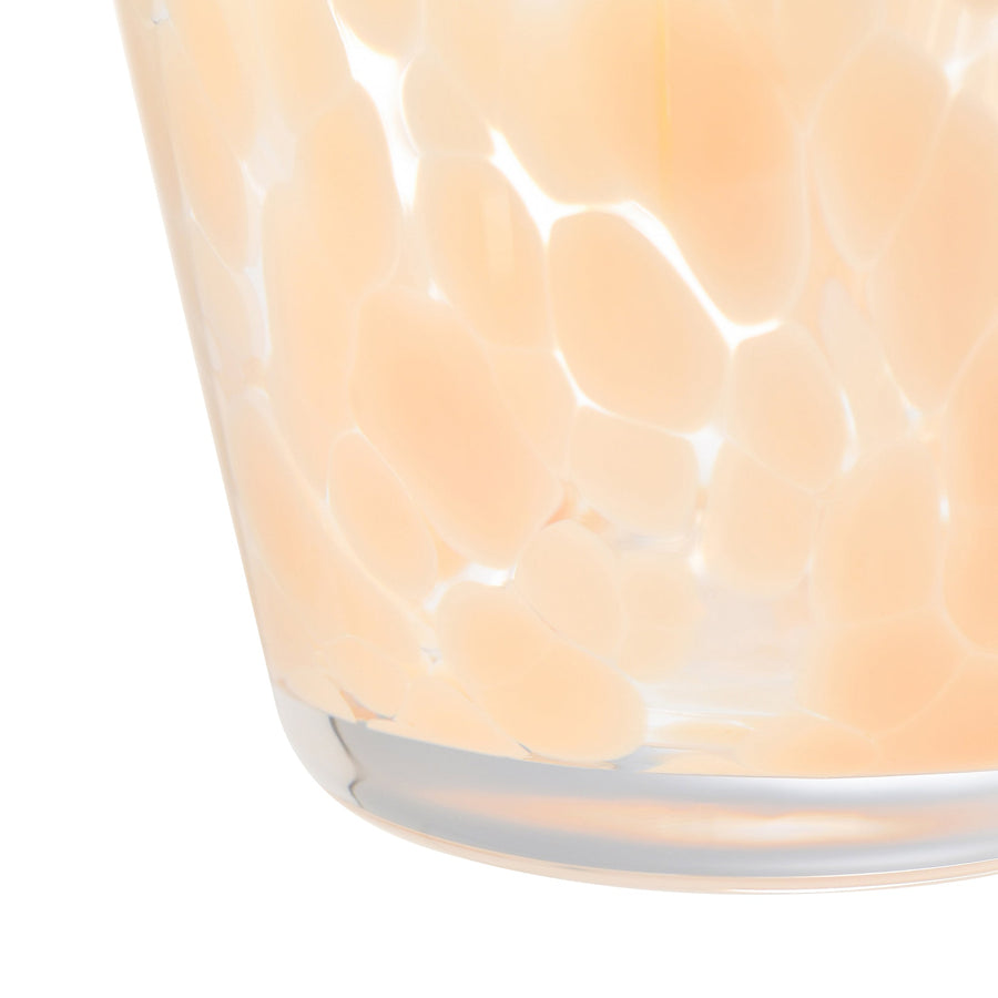 ドットパターン ガラスカップ オレンジ