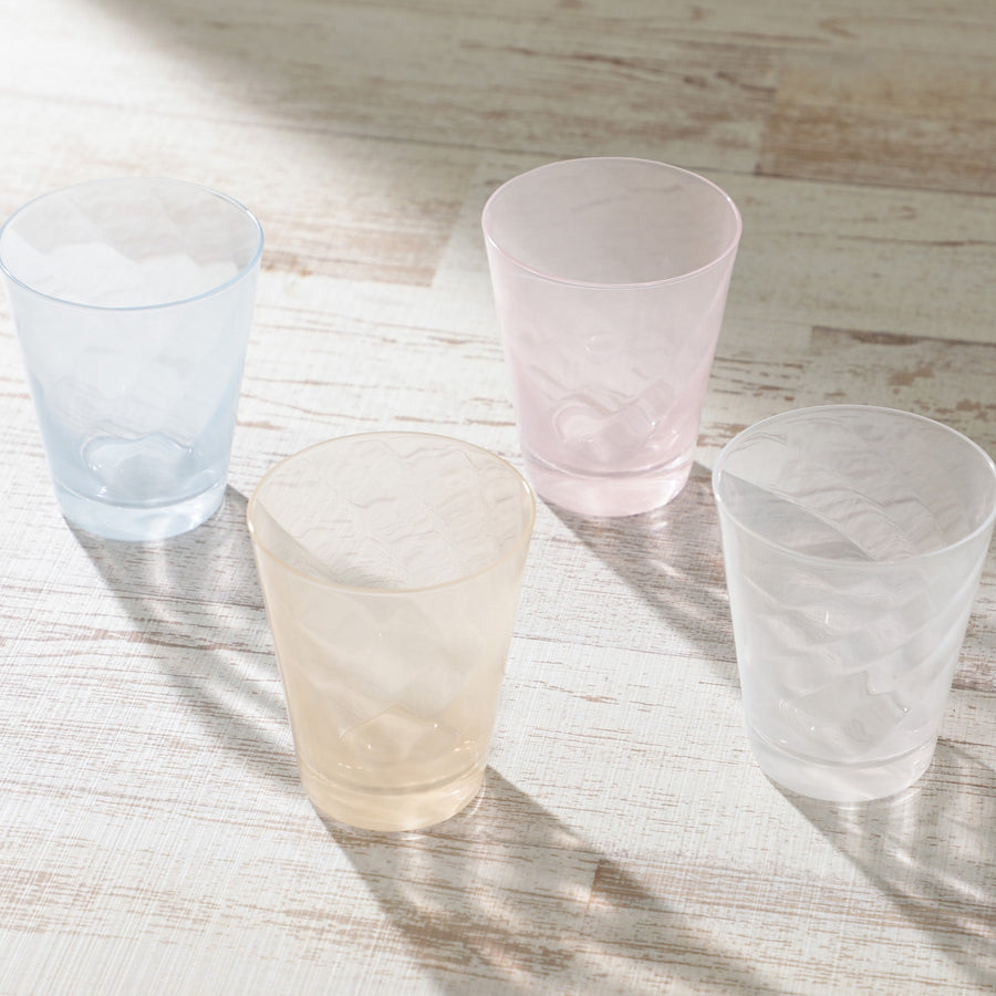 ツイスト ガラスタンブラー オレンジ