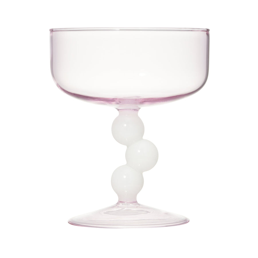 バイカラー バブル デザートグラス ピンク×ホワイト