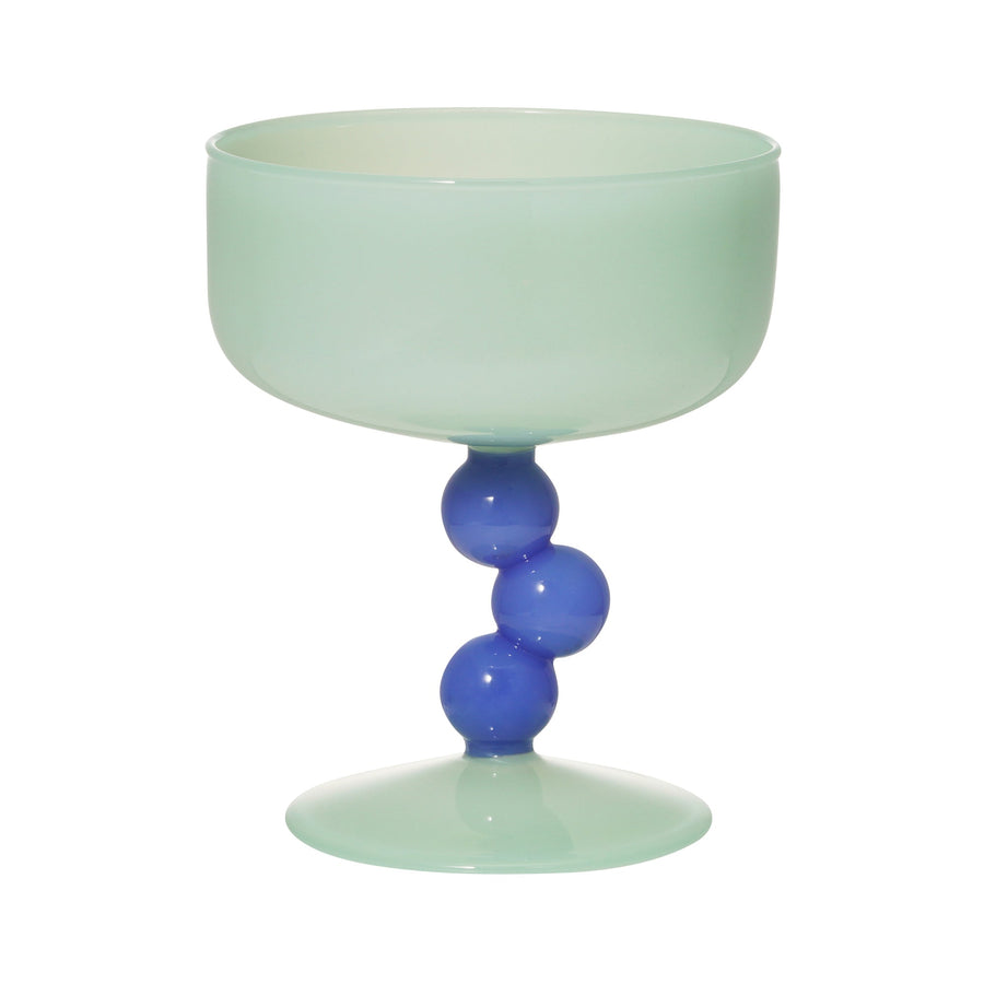 バイカラー バブル デザートグラス グリーン×ブルー