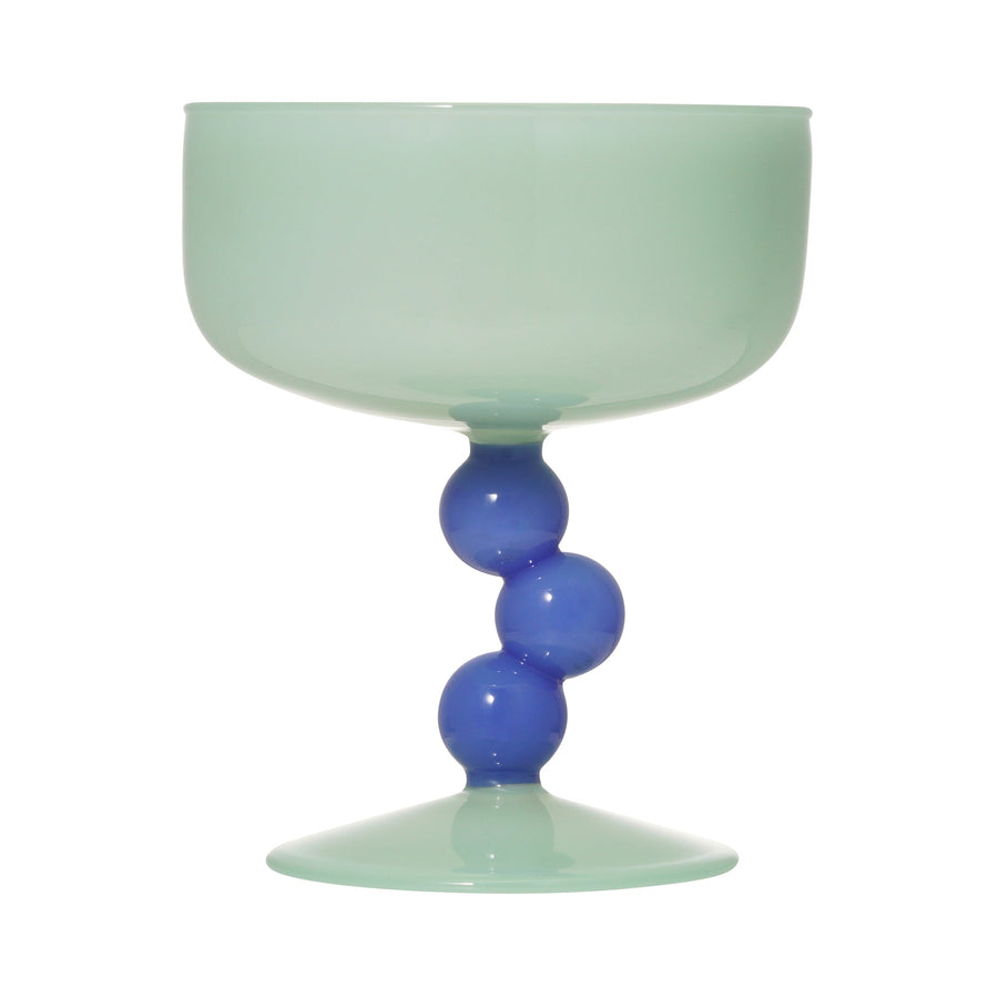 バイカラー バブル デザートグラス グリーン×ブルー