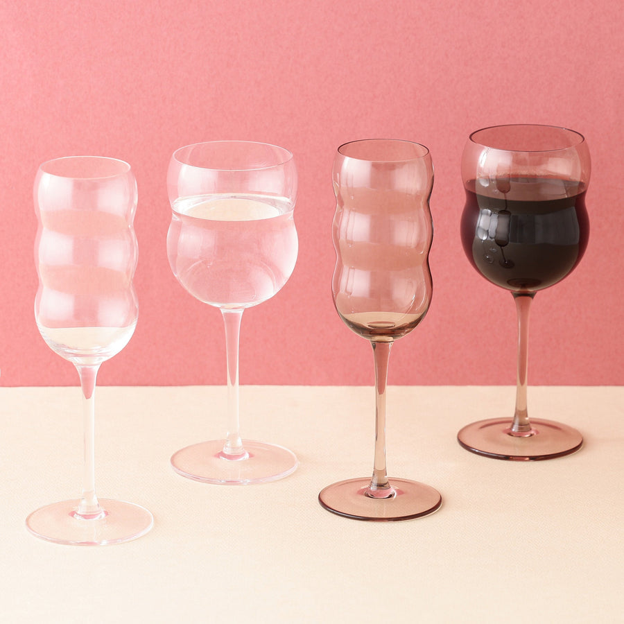 もこもこ シャンパングラス クリア