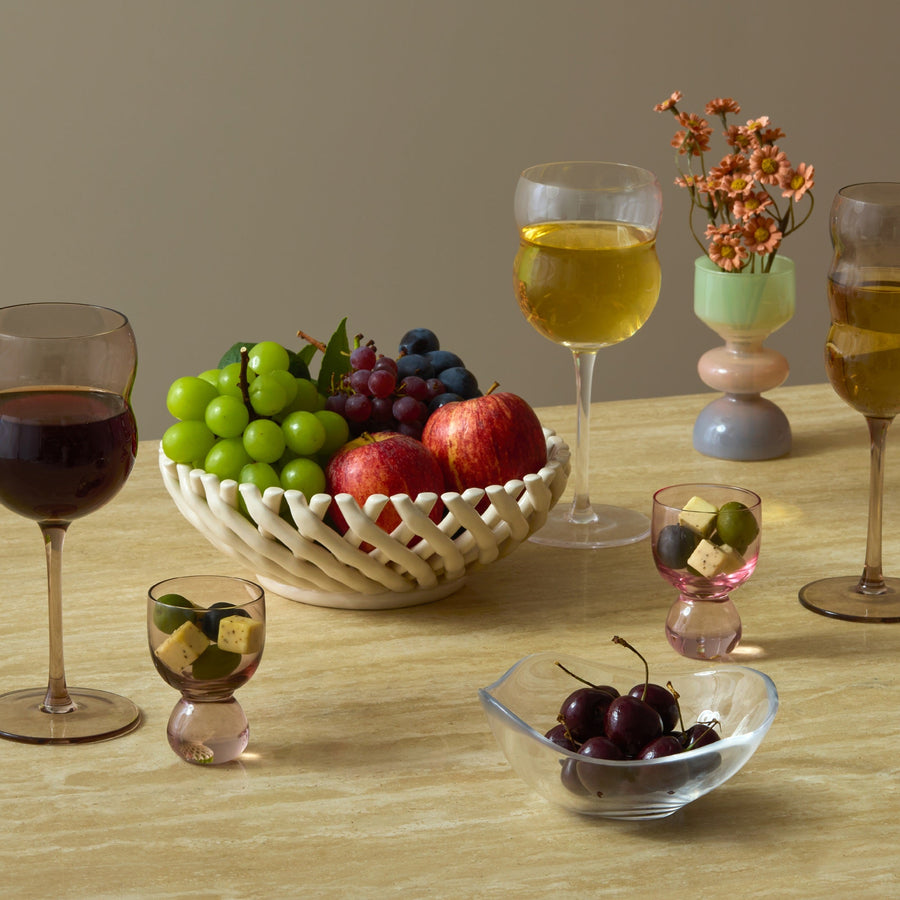 もこもこ シャンパングラス ブラウン