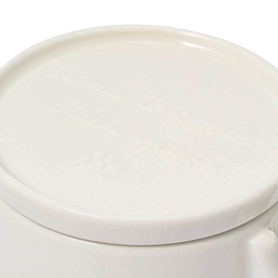 Cat Canister Salt White