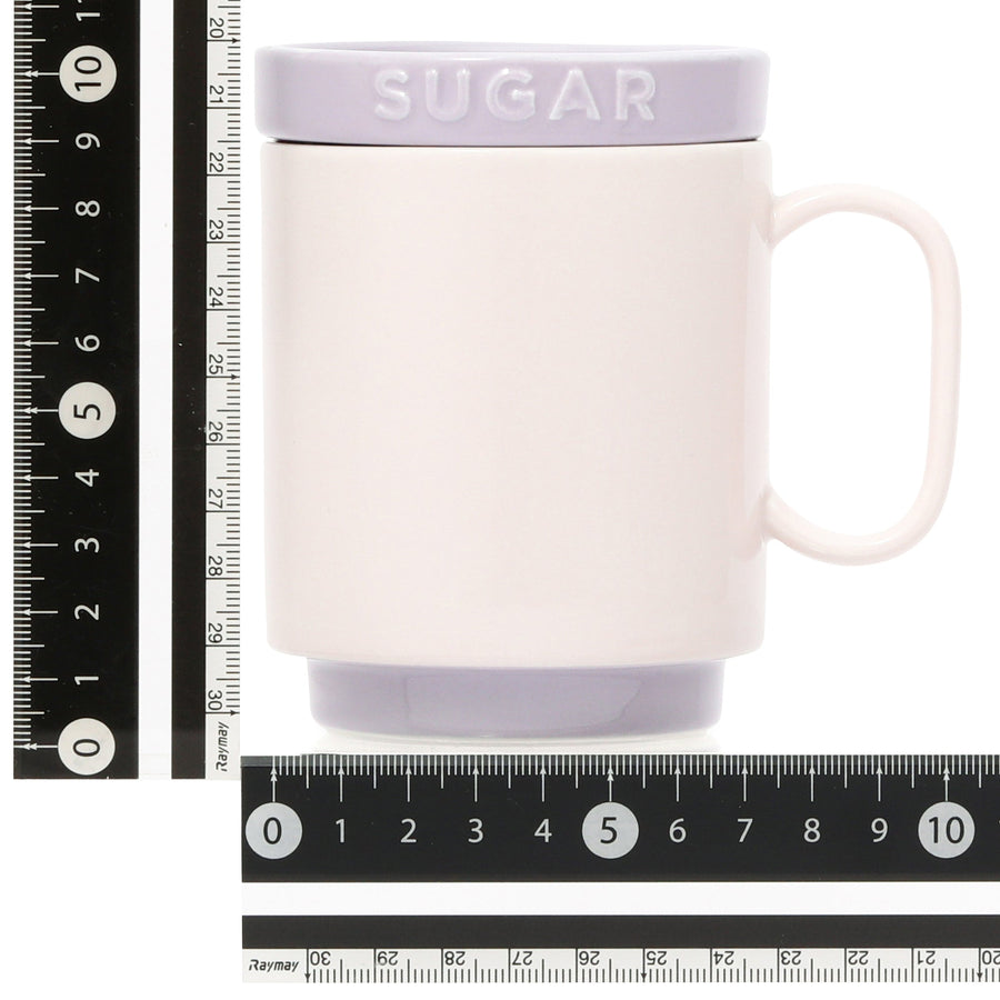 バイカラー マグキャニスター シュガー パープル×アイボリー