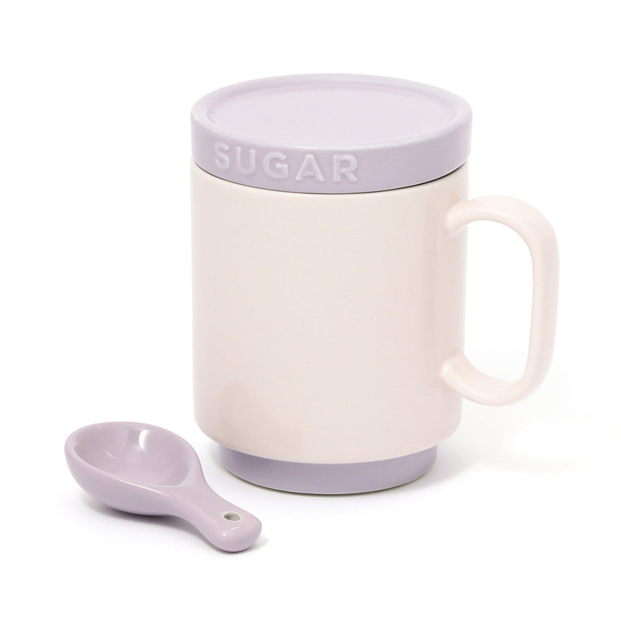 バイカラー マグキャニスター シュガー パープル×アイボリー