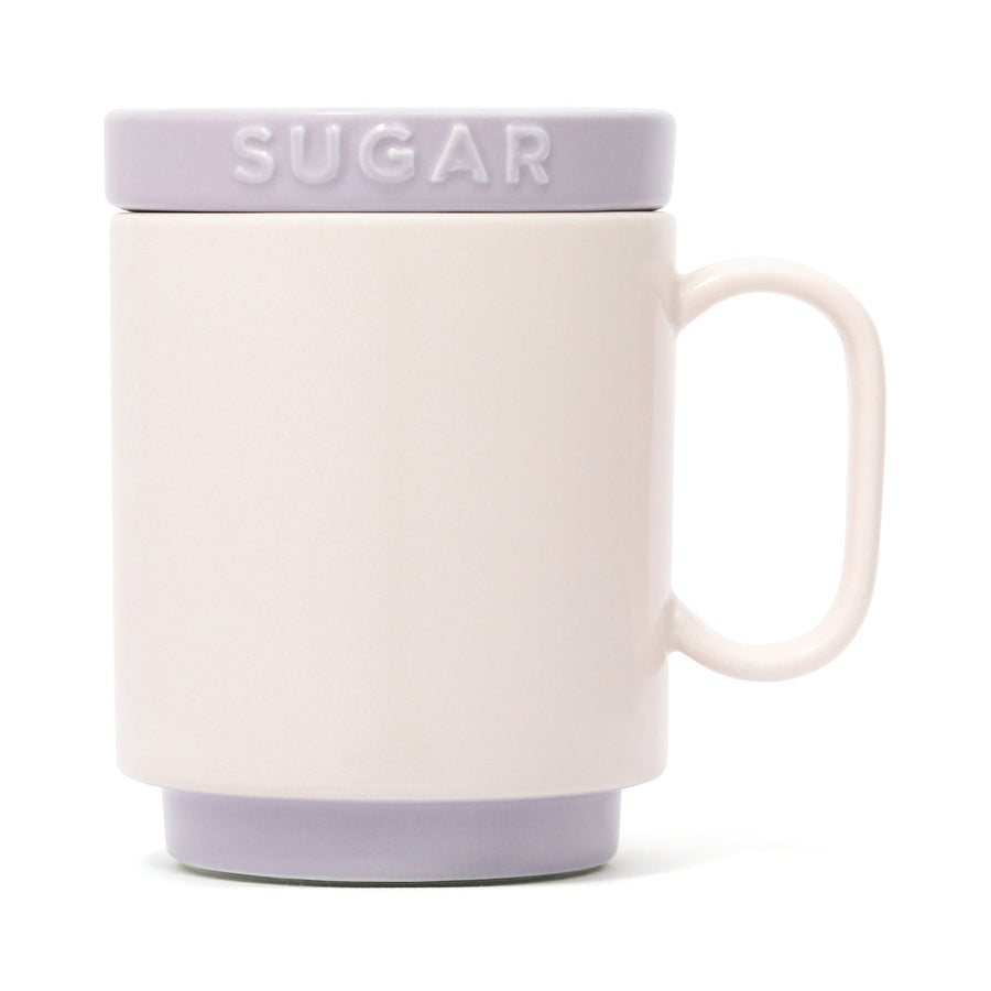 バイカラー マグキャニスター シュガー パープル×アイボリー