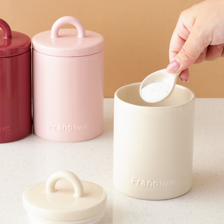 ロゴ キャニスター ピンク