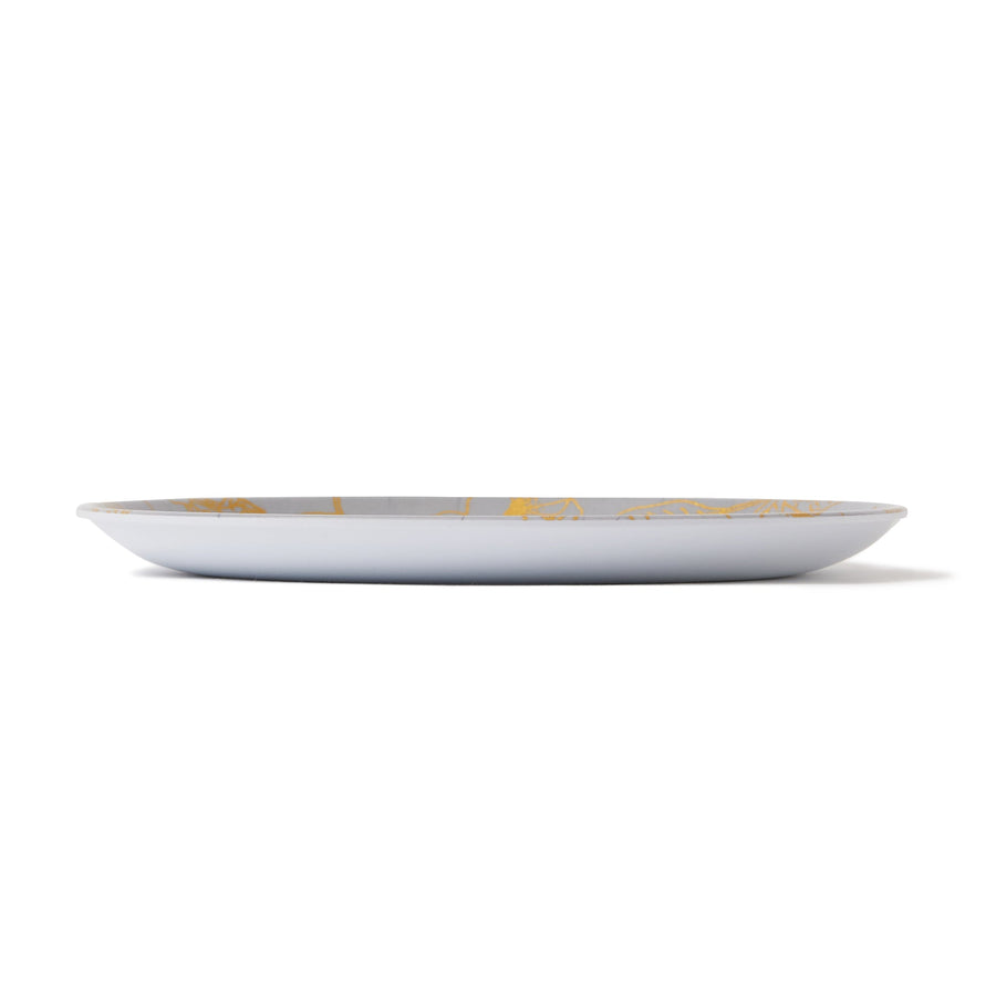 Joyeux Melamine Plate, Grey