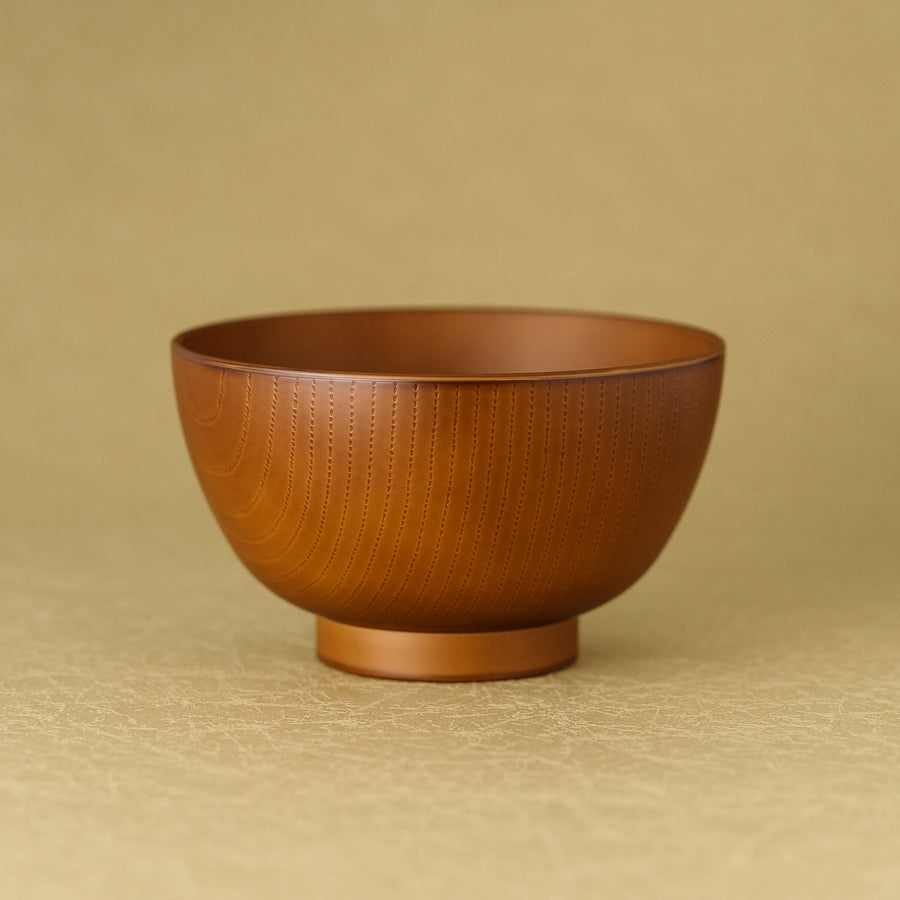 Woodgrain soup bowl, small, brown