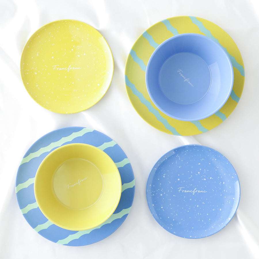 スプラッター メラミンプレート S ブルー