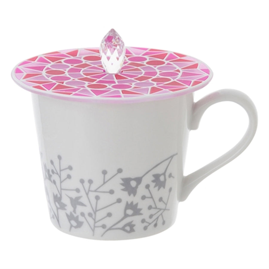 Stained Glass Cup Cover Pink