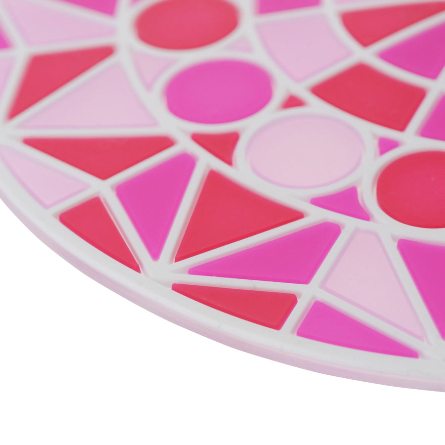 Stained Glass Cup Cover Pink