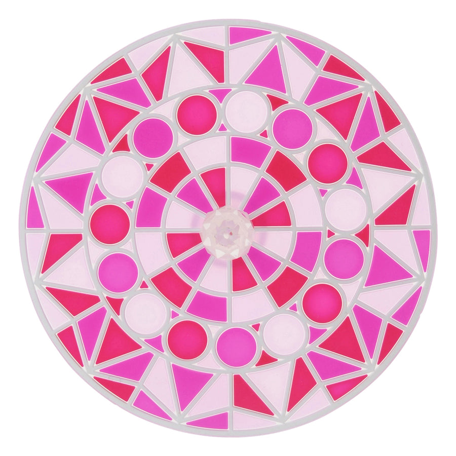 Stained Glass Cup Cover Pink