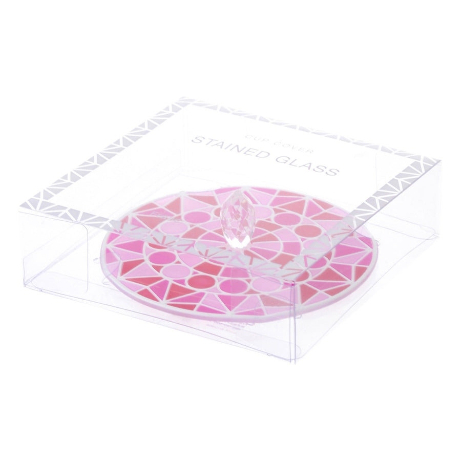 Stained Glass Cup Cover Pink