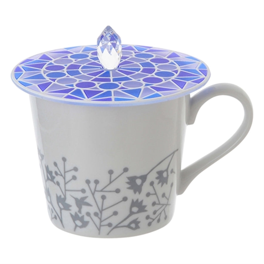 Stained Glass Cup Cover, Blue