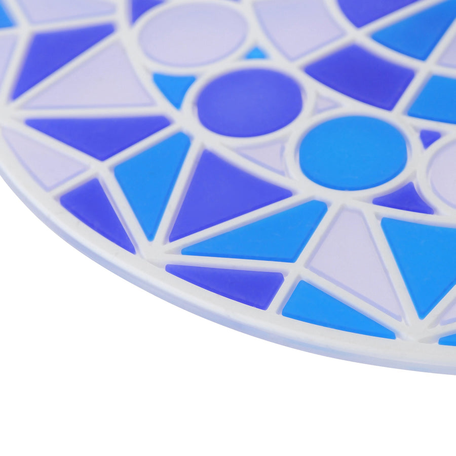 Stained Glass Cup Cover, Blue