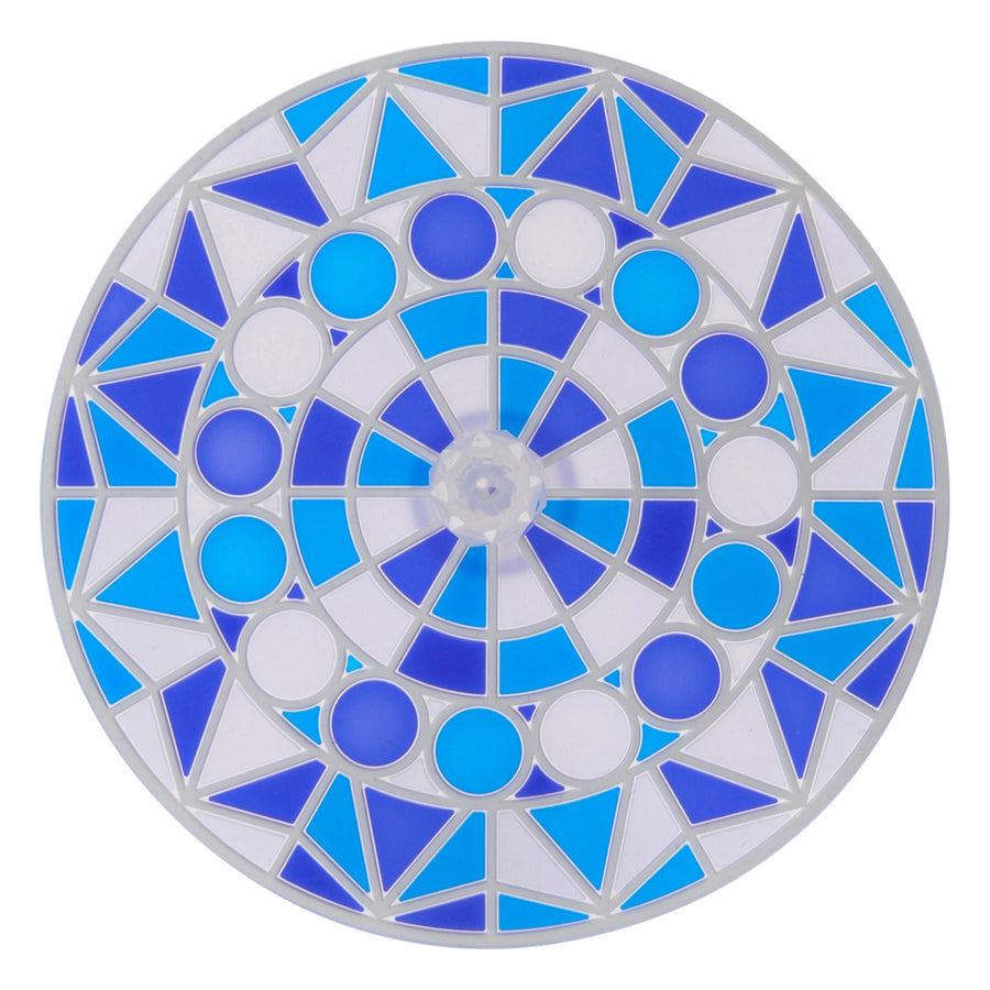 Stained Glass Cup Cover, Blue