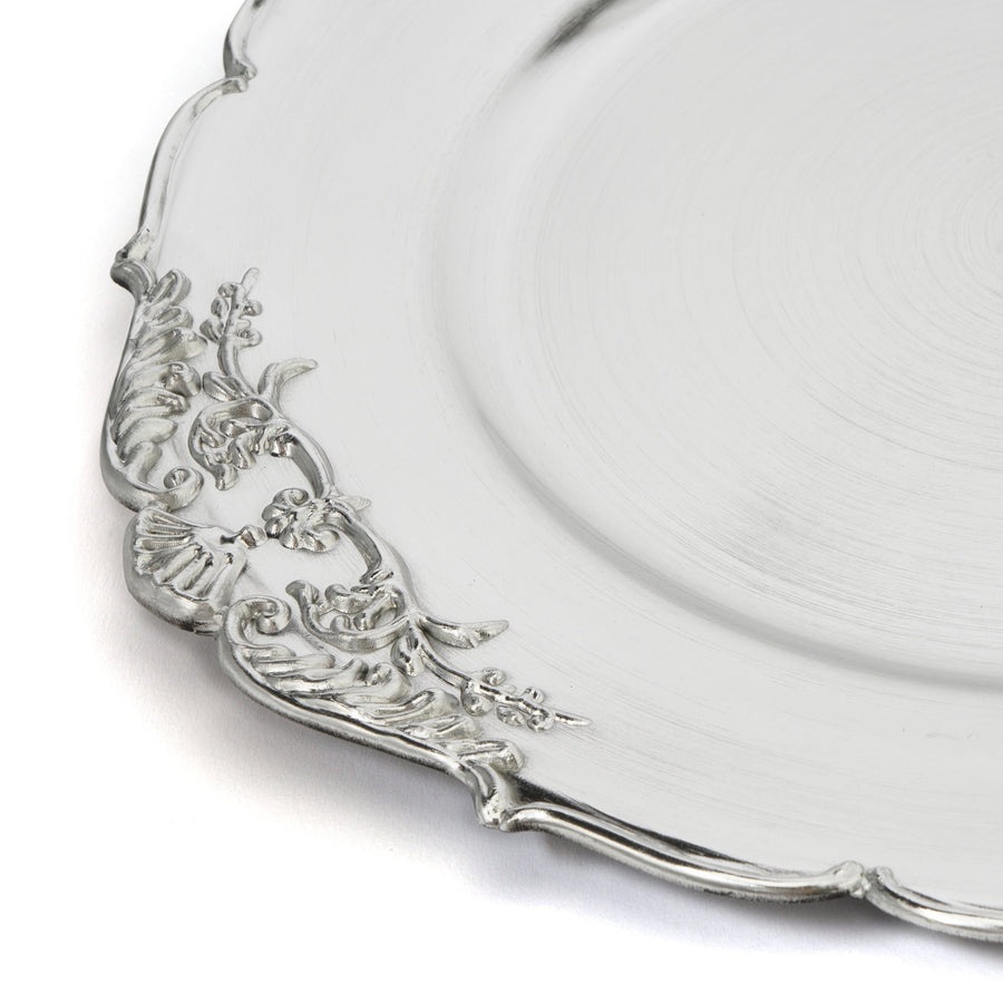 チャージャートレイ アンティーク シルバー