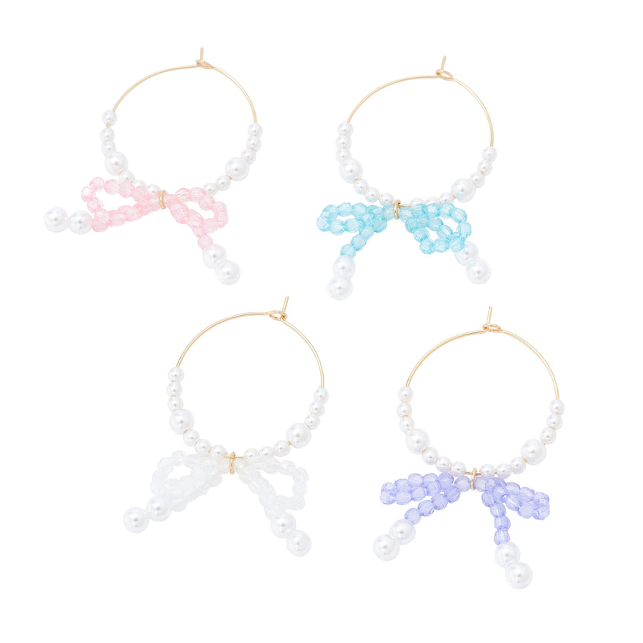 グラスマーカー4個セット ビーズリボン