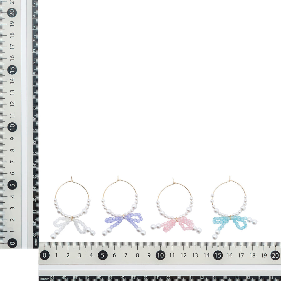 グラスマーカー4個セット ビーズリボン