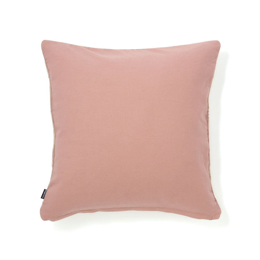 Velvet shell cushion cover 450 x 450 pink x gold (087)